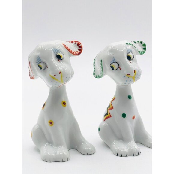 Salt & Pepper Dog Shakers Made in Japan Vintage - Picture 5 of 6